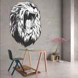 Lions Headi seinakleebis – Lion Face Animal King Silhouette vinüülkleebis