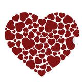 Heart Sticker Art Vinyl Love Decal - Mini Labels Valentine Decals Hearts