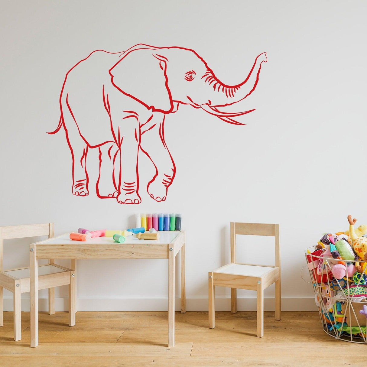 Elephant Stickers - Cute Vinyl Wall Animal Decal