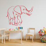 Elephant Stickers - Cute Vinyl Wall Animal Decal - Decords