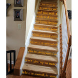 Believe In Yourself Stair Vinyl Sticker - Self Motivation Love Home Wall Art You Quote Decal