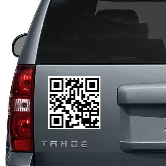 Custom Qr Code Sticker -  Personalized Design Scan Wall Business Vinyl Waterproof Decal - Decords