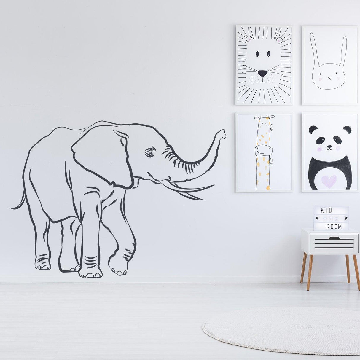 Elephant Stickers - Cute Vinyl Wall Animal Decal