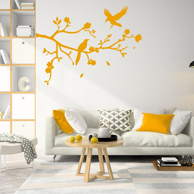 Branch Wall Tree Sticker Vinyl Decal - Bird Kids Room Decals - Decords