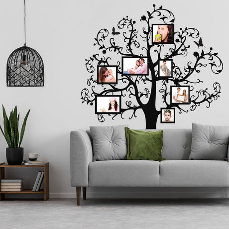 Photo Frame Tree Sticker - Family Vinyl Wall Decal - Decords