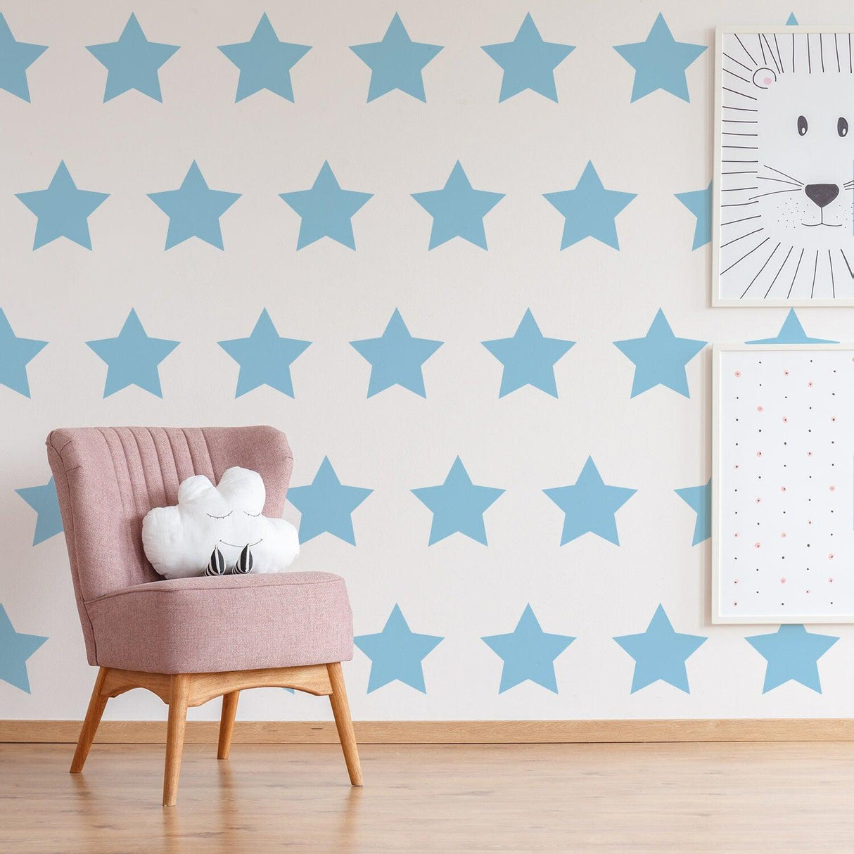 40x Star Stickers - Baby Shower Decor Set Vinyl Wall Twinkle Decal