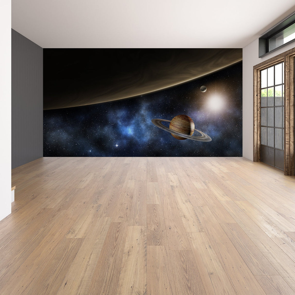 Deep Outer Space Wallpaper Art Decor Decal - 3d Galaxy Kid Nursery Room Removable Wall Sticker