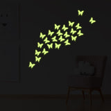 24x The Flying Butterfly Glow At Night Decal - Glowing Vinyl In Dark Sticker Butterflies - Decords