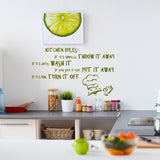 Family Kitchen Rule Quote Wall Sticker - House Art Home Sign Decor Funny Saying Vinyl Decal