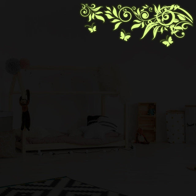 Glow At Night Decal Branch Wall Sticker - Glowing Vinyl In Dark Flower The Branches - Decords