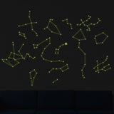 Glowing Vinyl Ceiling Decal Star Map with Lines - Glow in the Dark Constellations Sticker