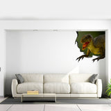 3D-dinosauruse kunstiga looma auk seinas kleebis – vinüüldekooriga katkise illusiooniga kleebis