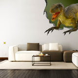 3D-dinosauruse kunstiga looma auk seinas kleebis – vinüüldekooriga katkise illusiooniga kleebis