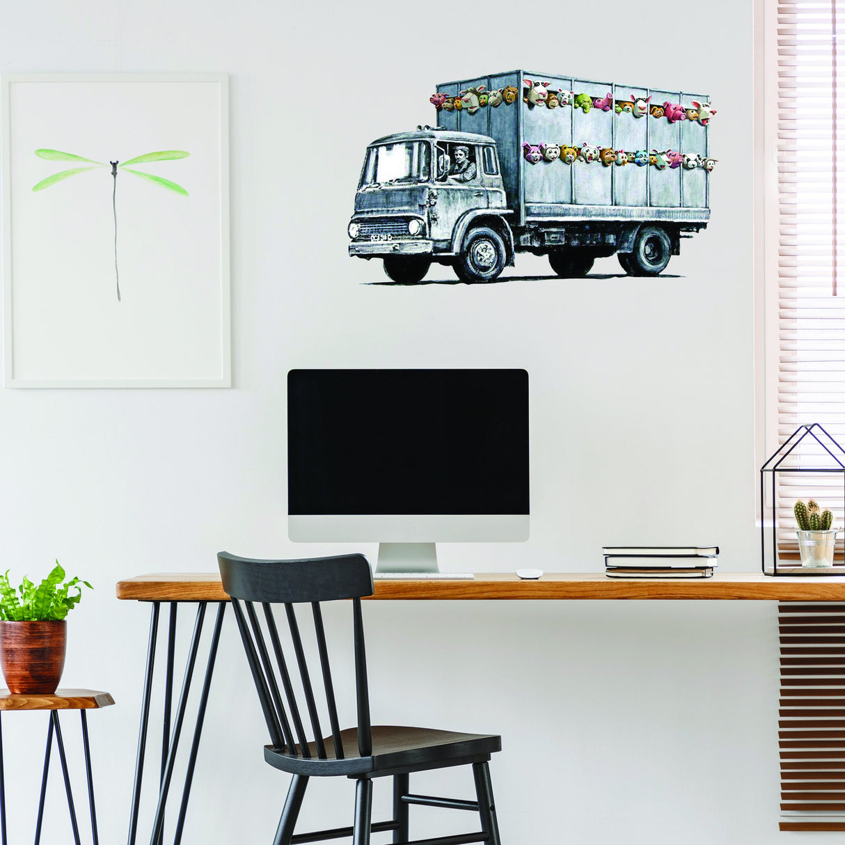 Banksy Animal Truck Vinyl Wall Sticker - Art Home Decor Cool And Premium Waterproof Decal