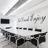 Eat Drink Enjoy Quote Wall Vinyl Sticker - Kitchen Love Tag And Text Decal Sign