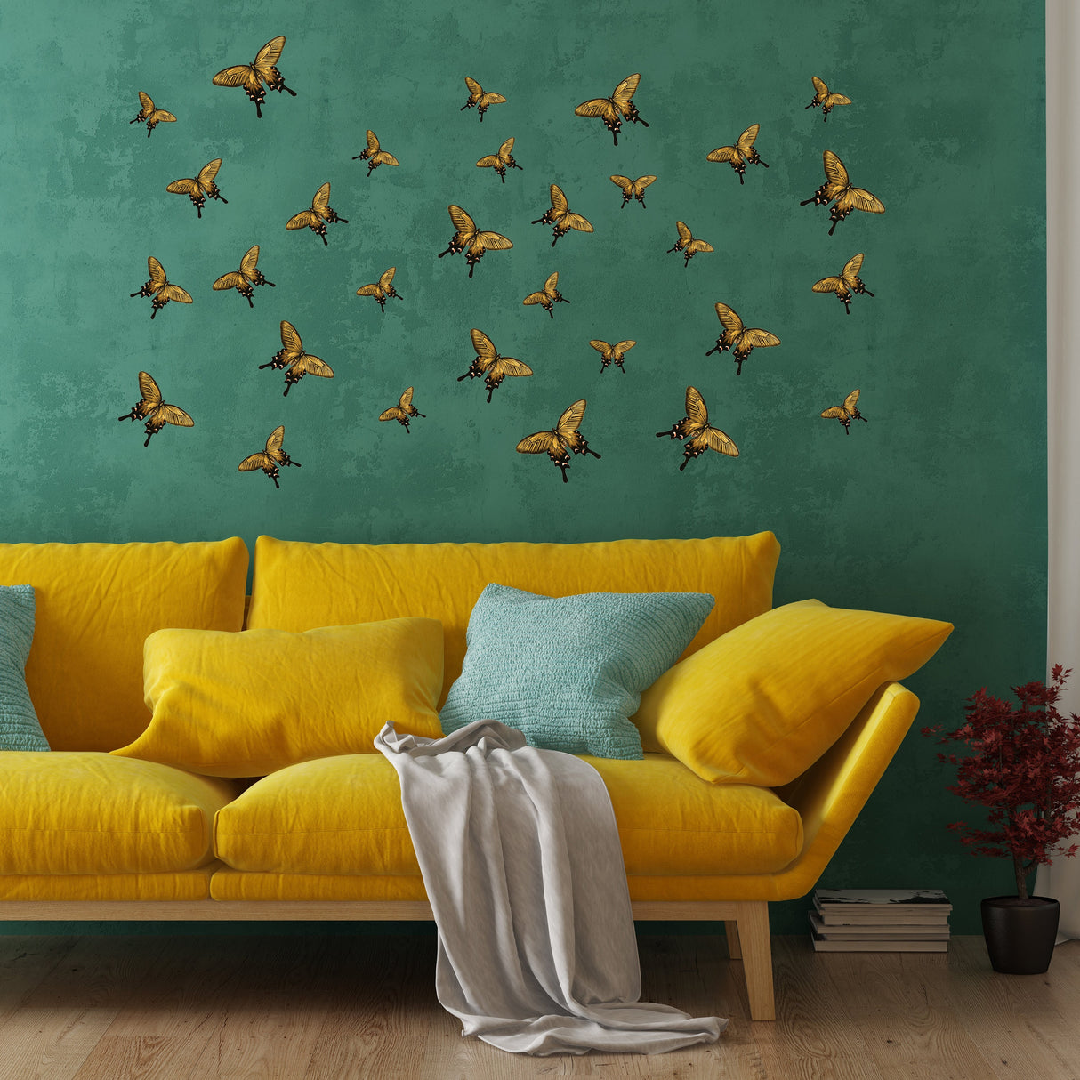 30 Butterfly Wall Decor Stickers - Art Decorations Decals For Girl Room Bedroom