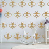 40x Bee Wall Stickers - Bumble Queen Honey Decor For Bedroom The Living Room Nursery Removable Vinyl Decals