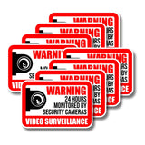 10x videokaamera valve hoiatussiltide pakett – kodu välitingimustes sisetingimustes kasutamiseks CCTV alarmi turvakleebis Vinüül veekindel salvestushoiatuse kleebis