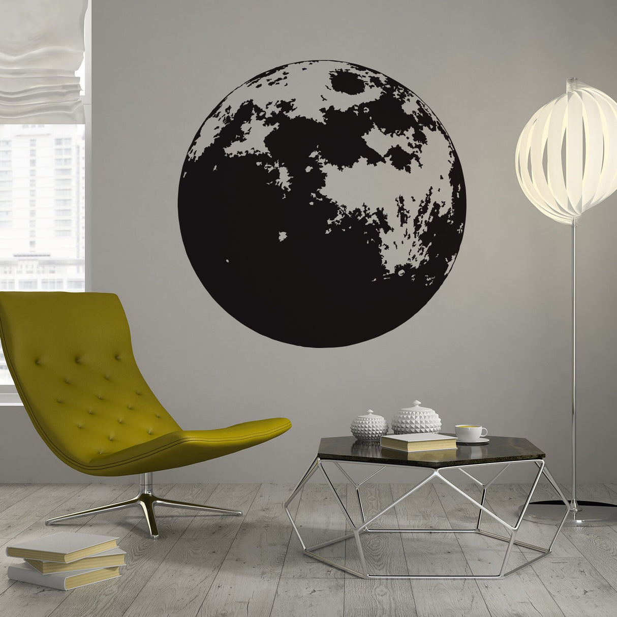 Moon Phase Wall Decor Decal - Kid Full Large Sticker For Nursery Baby Kids Room