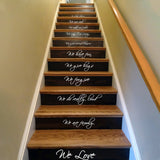 In This House Quote Stair Decals - Stairs Decal Quotes Vinyl Stickers