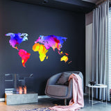World Map Wall Decal - Sticker For Bedroom Playroom Boys Room Mural Decor