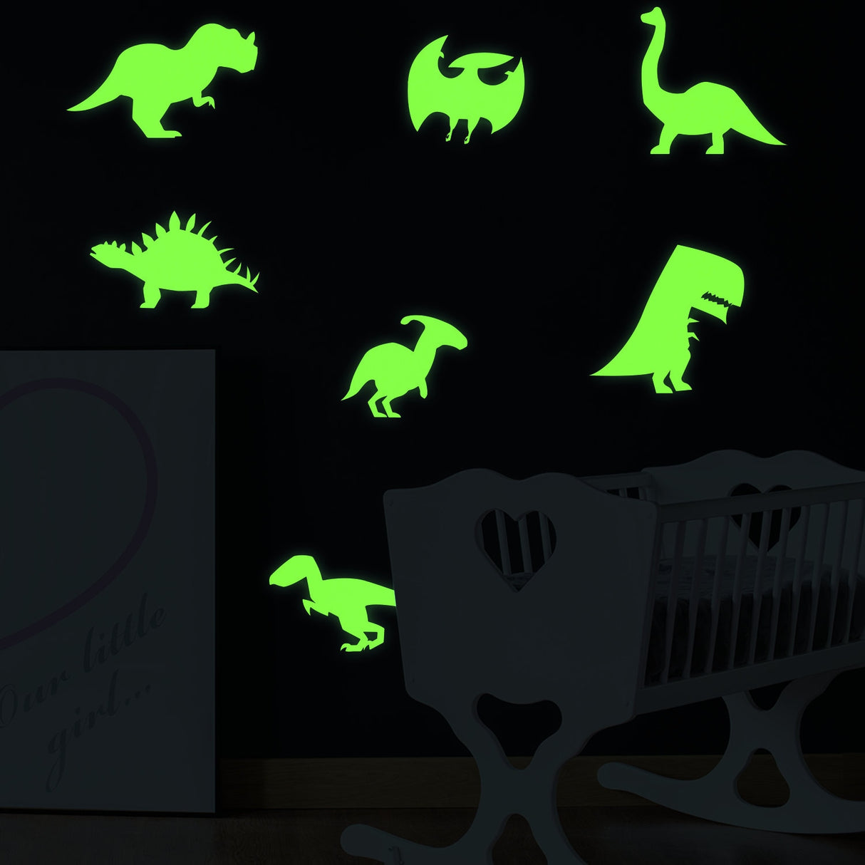 40x pimedas helendav dinosauruse seinakaunistuse kleebis – Dinosauruste kunstipoiss teismeliste laste valguskleebis Lahedad poiste dino helendavad vinüülist laste kleebised