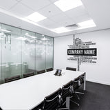 Custom Business Name Vinyl Wall Sticker - Customized Office Letter Sign Decor
