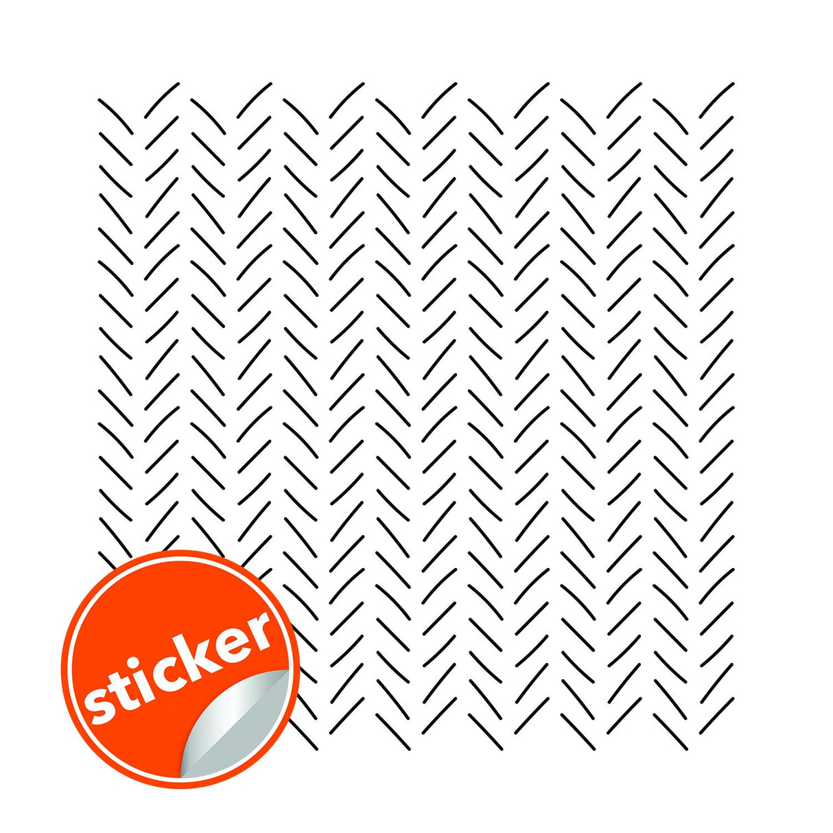 7x Rolls of Herringbone Wallpaper Peel And Stick Stickers - Geometric Self Adhesive Black Removable Stripes Wall