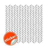 7x Rolls of Herringbone Wallpaper Peel And Stick Stickers - Geometric Self Adhesive Black Removable Stripes Wall