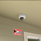 10x Video Camera Surveillance Warning Sign Pack - Home Outdoor Indoor Use Cctv Alarm Security Sticker Vinyl Waterproof Recording Alert Decal