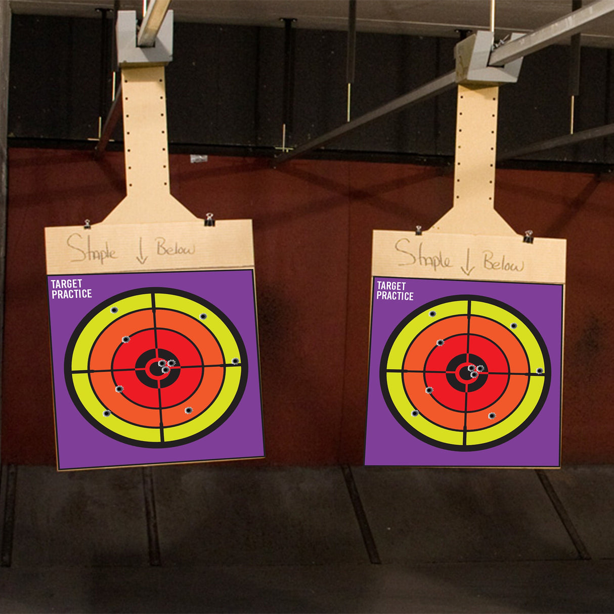 Range Shooting Targets Practice For Gun Rifle Pistol Airsoft Handgun - Large Outdoor Circle Paper Shoot Set
