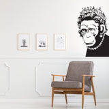 Banksy Monkey Queen seinakunsti kleebis – naljakas positiivne vinüülist köögikleebis