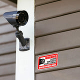 10x Video Camera Surveillance Warning Sign Pack - Home Outdoor Indoor Use Cctv Alarm Security Sticker Vinyl Waterproof Recording Alert Decal