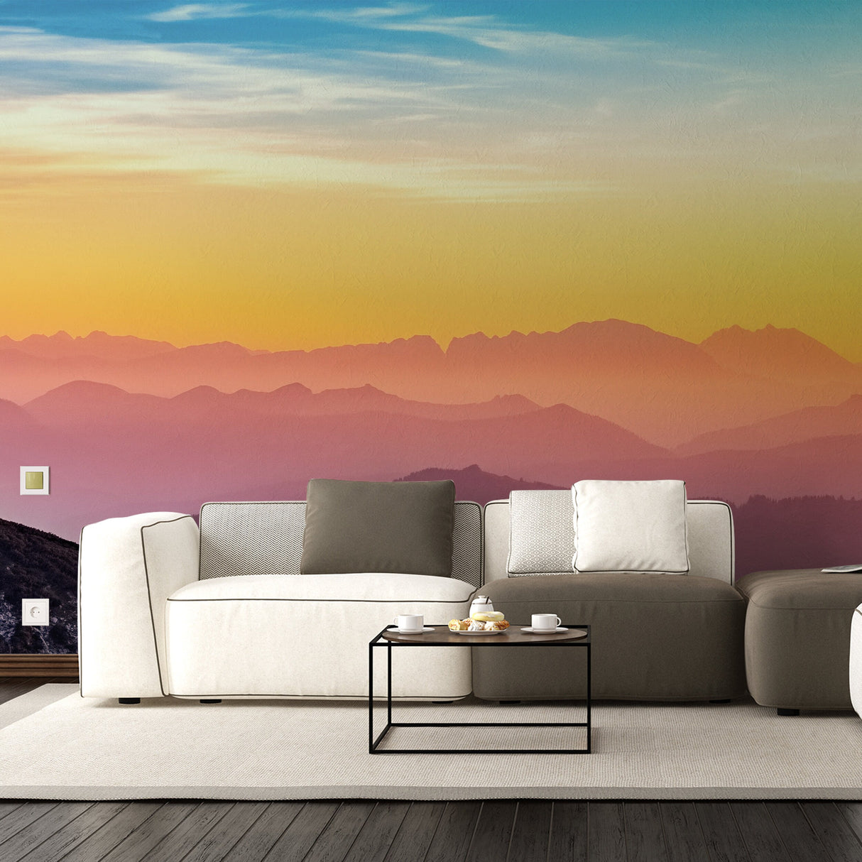 Sunset Wallpaper Decals - Peel Stick Nature Photo Self Adhesive Mural Wall Paper Decal