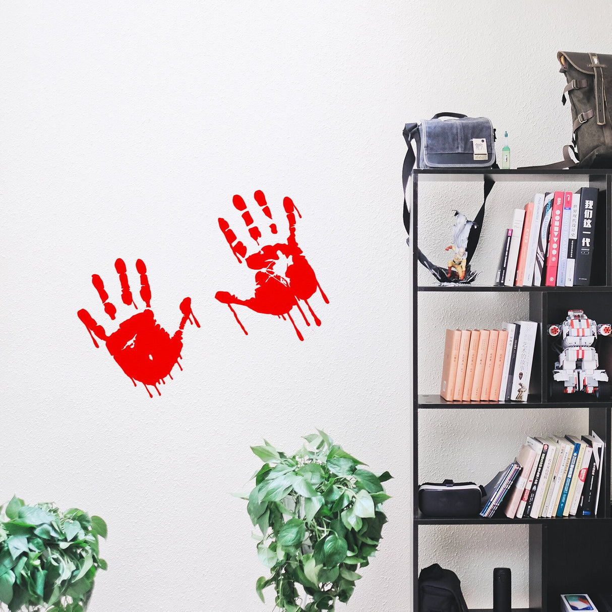 Bloody Hands Scary Red Vinyl Sticker - Zombie Blood Car Wall Laptop Window Halloween Decal Print