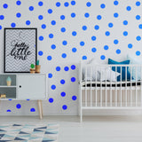 Circle Wall Stickers - Blue 2 Inches Round Dot Labels