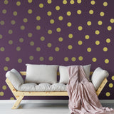 Circle Wall Stickers - Gold 2 Inches Round Dot Labels