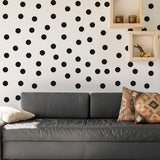 Circle Wall Stickers - Black 2 Inches Round Dot Labels - Decords