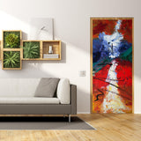 3d Door Cover Sticker - Abstract Wallpaper Front Door Mural Wall Decal - Decords