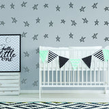 40x Stars Decor Wall Decals For Nursery - Removable Star Vinyl Room Stickers