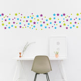 60x Stars Decor Wall Decals For Nursery - Removable Star Vinyl Room Stickers