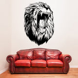 Lion Head Wall Decal Decor - Large Wild Lions Vinyl Sticker For Bedroom Living Room Decor