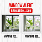 25x Window Decal Bird Strike Glass Anti Collision Cling Sticker - Deterrent Safety Anticollision Flying Prevent Frosted Protector Film