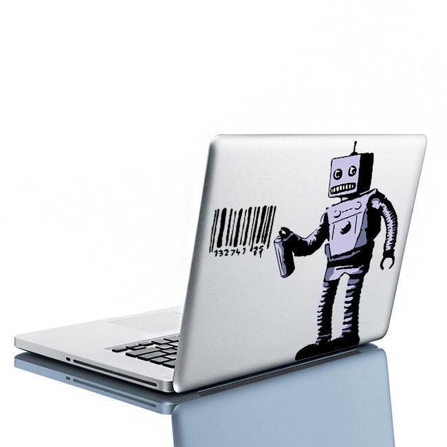 Banksy Barcode Robot Wall Vinyl Sticker - Street Art Graffiti Machine Decal