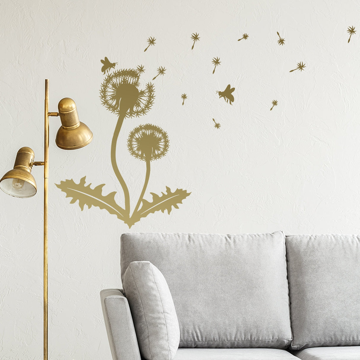 Dandelion Wall Decor Decal - Large Flower Vinyl Art Sticker For Bedroom Living Room Bathroom