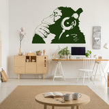 Banksy Monkey With Headphones Wall Sticker - Large Bansky Thinking Dj Chimp Vinyl Decal