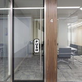 4x Push Pull Door Vertical Sticker Sign For To Open And Close - Waterproof Store Glass Vinyl Decal
