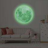 Glow In The Dark Moon Wall Sticker - Glowing Ceiling Decal For Kid Room Bedroom The Light Decor