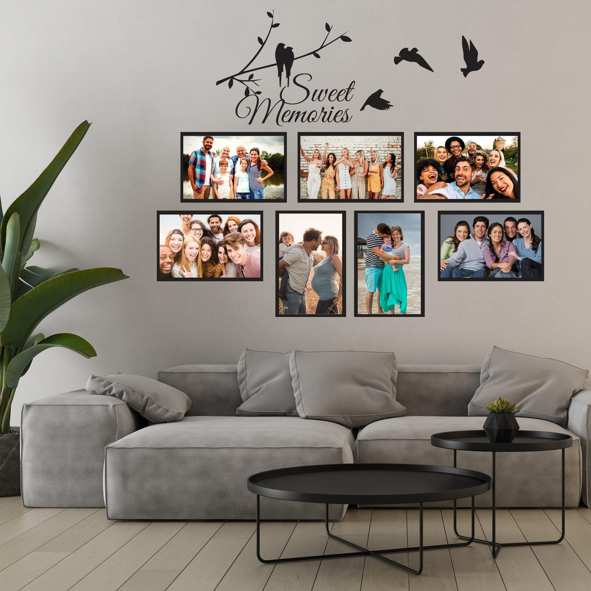 Picture Frames Family Wall Decal - Photo Quote Saying Vinyl Sticker For Room Decor - Decords