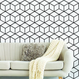 Geometric Wall Mural Decal - Hexagon Honeycomb Vinyl Bedroom Sticker